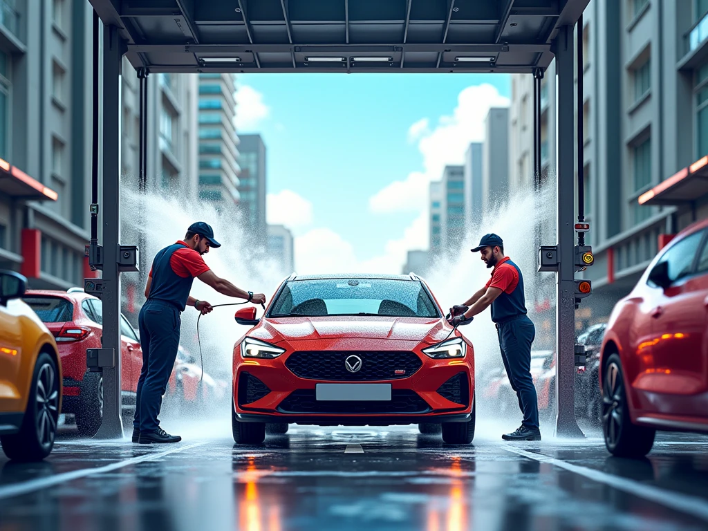 Exterior car wash service