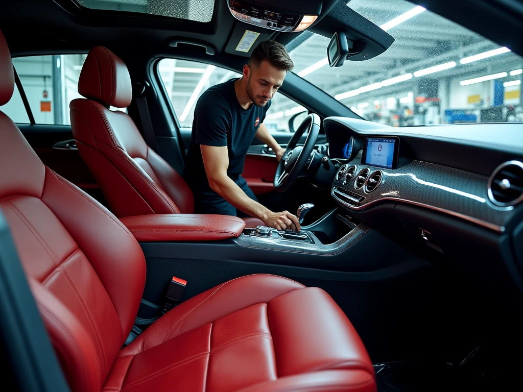 Interior car detailing service